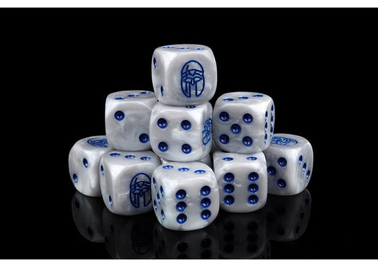 Conquest - City States: Faction Dice on Gray Swirl Dice
