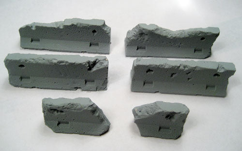 Terrain: Jersey Barriers - Damaged - Set of 5