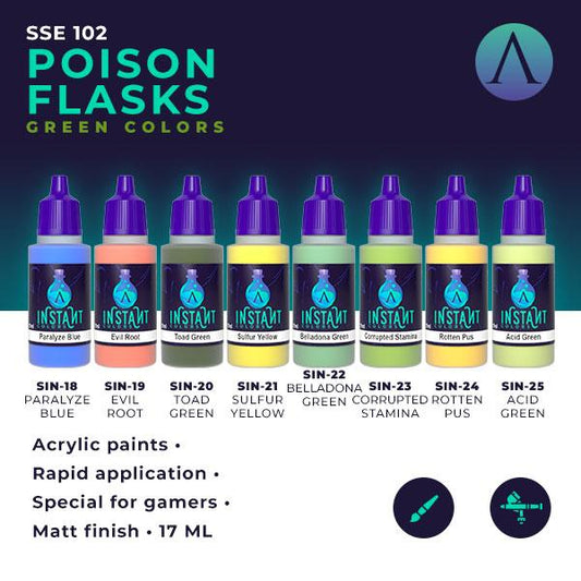 Scale75 Instant Colors POISON FLASKS Set Green Colors
