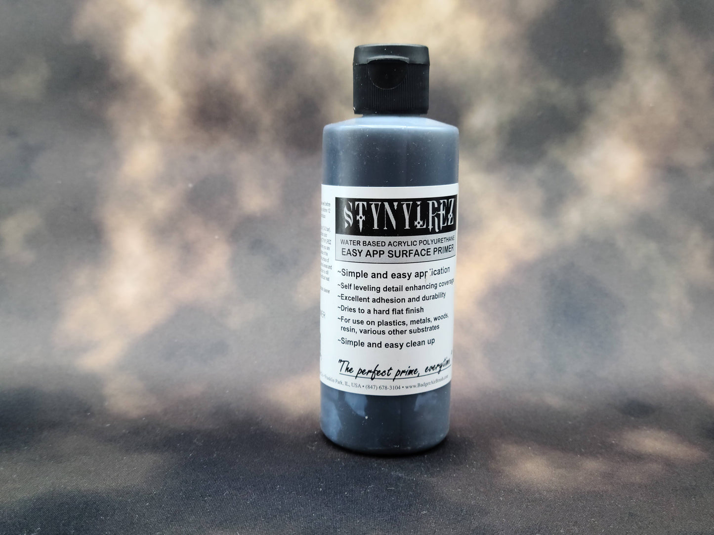 Badger Airbrush paint Stynylrez Black Primer 4oz