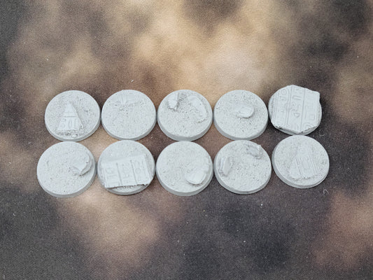 Egyptian Ruins Round Bases