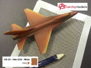 Airbrush Stencil Hex Grid Micro