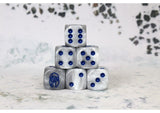 Conquest - City States: Faction Dice on Gray Swirl Dice